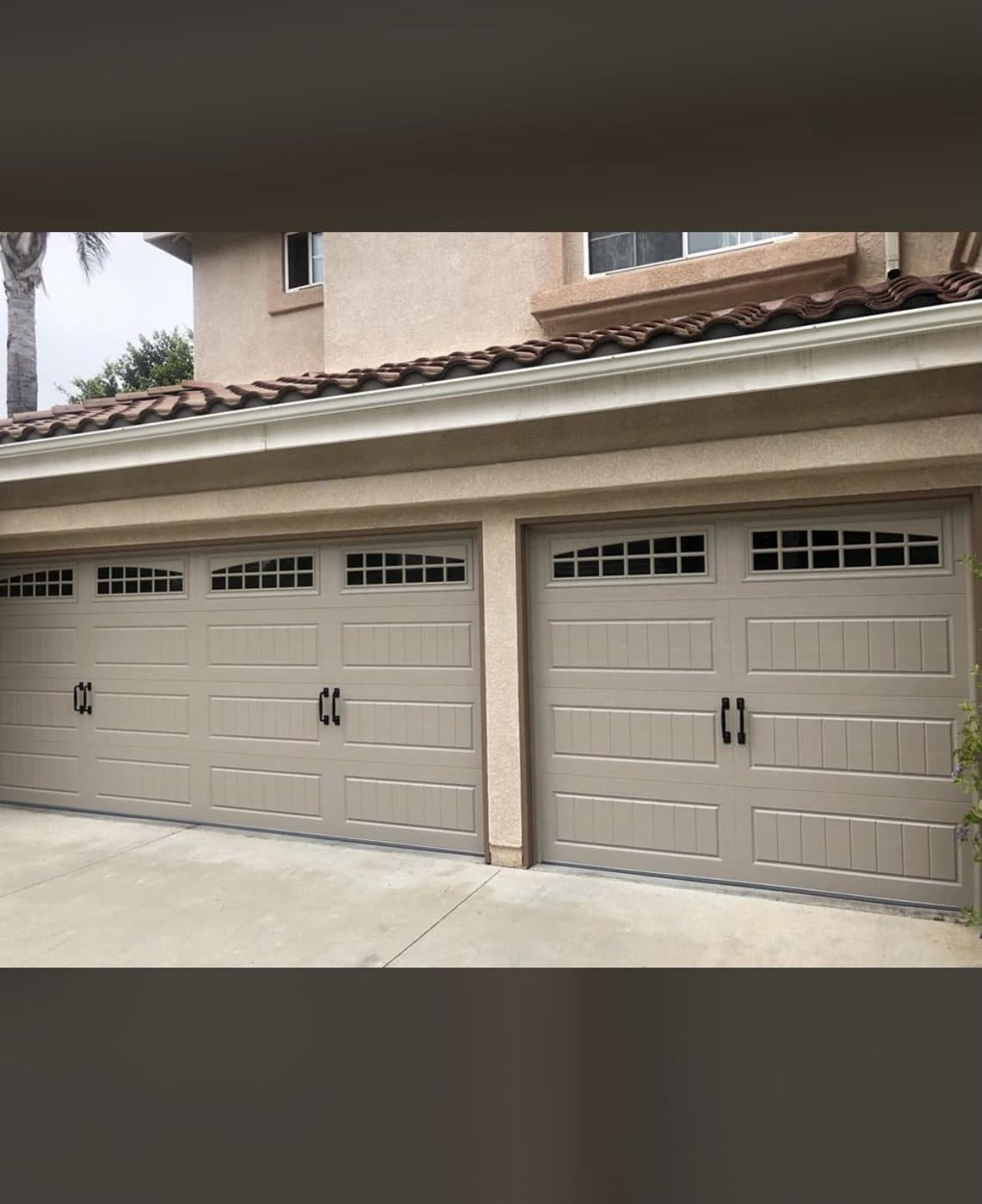 Carriage-style door installation