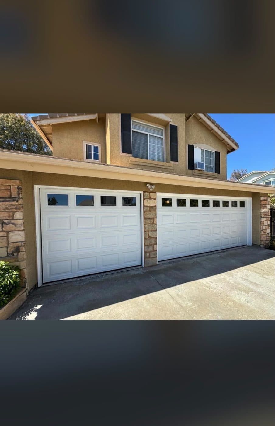 New steel door installation